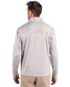 Omaha Storm Chasers Cutter & Buck Stealth Hybrid Quilted Mens Full Zip Windbreaker Jacket Polished Medium Gray Back Thumbnail Image