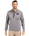 Jacksonville Jumbo Shrimp Cutter & Buck Stealth Heathered Quarter Zip Mens Pullover Elemental Grey Front Thumbnail Image