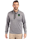 Hillsboro Hops Cutter & Buck Stealth Heathered Quarter Zip Mens Pullover Elemental Grey Front Thumbnail Image