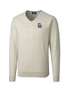 New Hampshire Fisher Cats Cutter & Buck Lakemont Tri-Blend Mens V-Neck Pullover Sweater Oatmeal Heather Mannequin Thumbnail Image