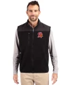 Tampa Bay Buccaneers Historic Cutter & Buck Cascade Eco Sherpa Mens Big and Tall Fleece Vest Black Front Thumbnail Image