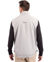 New York Giants Historic Cutter & Buck Charter Eco Recycled Mens Full-Zip Vest Polished Medium Gray Back Thumbnail Image