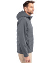 New York Giants Historic Cutter & Buck Evoke Hybrid Eco Softshell Recycled Full Zip Mens Big & Tall Hooded Jacket Elemental Grey Side Thumbnail Image