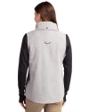 New York Giants Historic Cutter & Buck Charter Eco Recycled Full-Zip Womens Vest Polished Medium Gray Back Thumbnail Image