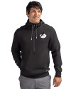 Arizona Cardinals Historic Cutter & Buck Roam Epic Versatility Half Zip Recycled Mens Hooded Pullover Black Front Thumbnail Image