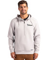 New York Jets Historic Cutter & Buck Roam Epic Versatility Half Zip Recycled Mens Hooded Pullover Solitare Front Thumbnail Image
