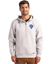 Los Angeles Rams Historic Cutter & Buck Roam Epic Versatility Half Zip Recycled Mens Hooded Pullover Solitare Front Thumbnail Image
