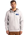 Seattle Seahawks Historic Cutter & Buck Roam Epic Versatility Half Zip Recycled Mens Hooded Pullover Solitare Front Thumbnail Image