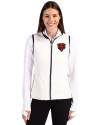 Chicago Bears Historic Cutter & Buck Cascade Eco Fleece Womens Vest Shell/Navy Blue Front Thumbnail Image