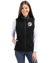 Miami Dolphins Historic Cutter & Buck Cascade Eco Fleece Womens Vest Black Front Thumbnail Image