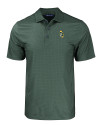 Green Bay Packers Historic Cutter & Buck Pike Eco Tonal Geo Print Stretch Recycled Mens Polo Hunter Green Mannequin Thumbnail Image