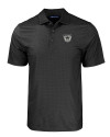 Las Vegas Raiders Historic Cutter & Buck Pike Eco Tonal Geo Print Stretch Recycled Mens Polo Black Mannequin Thumbnail Image