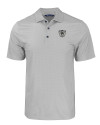 Las Vegas Raiders Historic Cutter & Buck Pike Eco Tonal Geo Print Stretch Recycled Mens Polo Elemental Grey Mannequin Thumbnail Image