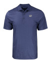 New York Giants Historic Cutter & Buck Pike Eco Tonal Geo Print Stretch Recycled Mens Polo Navy Blue Mannequin Thumbnail Image