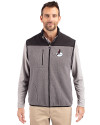 Arizona Cardinals Historic Cutter & Buck Cascade Epic Comfort Recycled Sherpa Fleece Mens Full Zip Vest Elemental Grey/Black Front Thumbnail Image