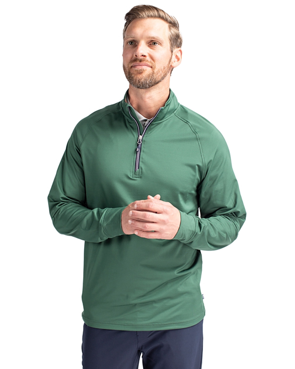 Cutter & Buck Adapt Eco Knit Stretch Recycled Mens Quarter Zip 