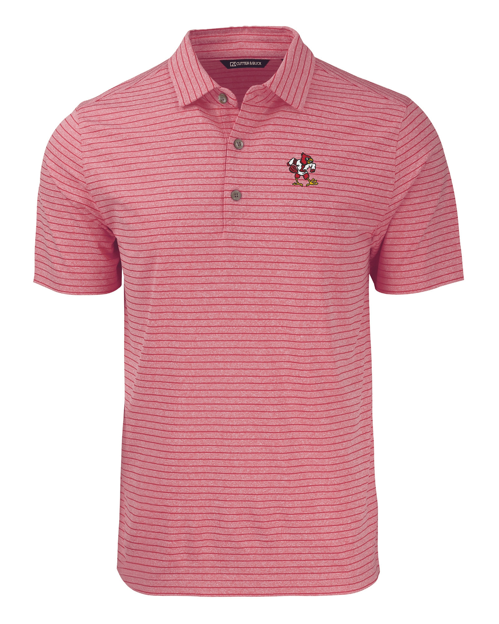 Louisville Cardinals Cutter & Buck Pike Eco Pebble Print Stretch Recycled  Mens Polo - Cutter & Buck