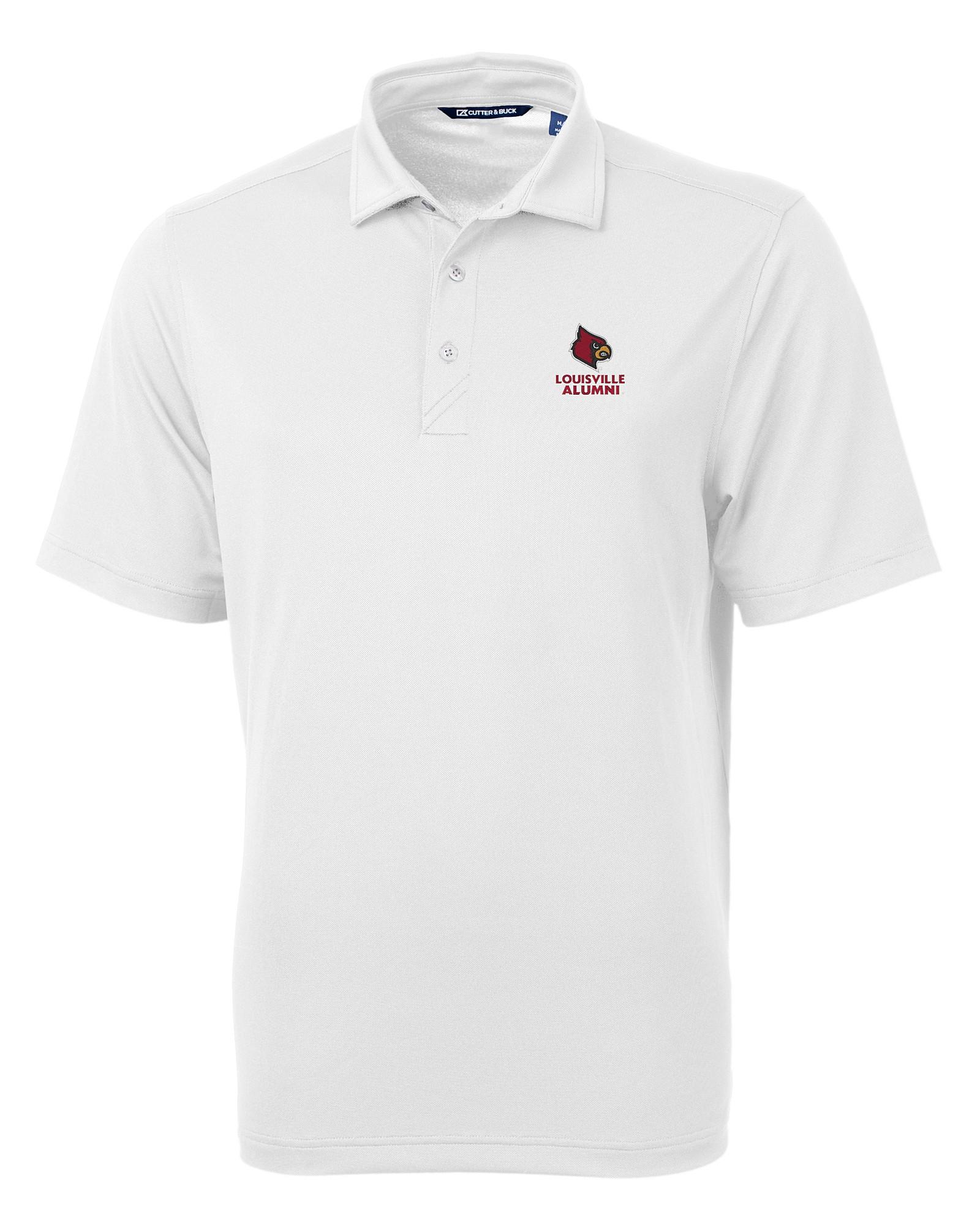 Men's Cutter & Buck White Louisville Cardinals Big & Tall Forge Stretch Polo