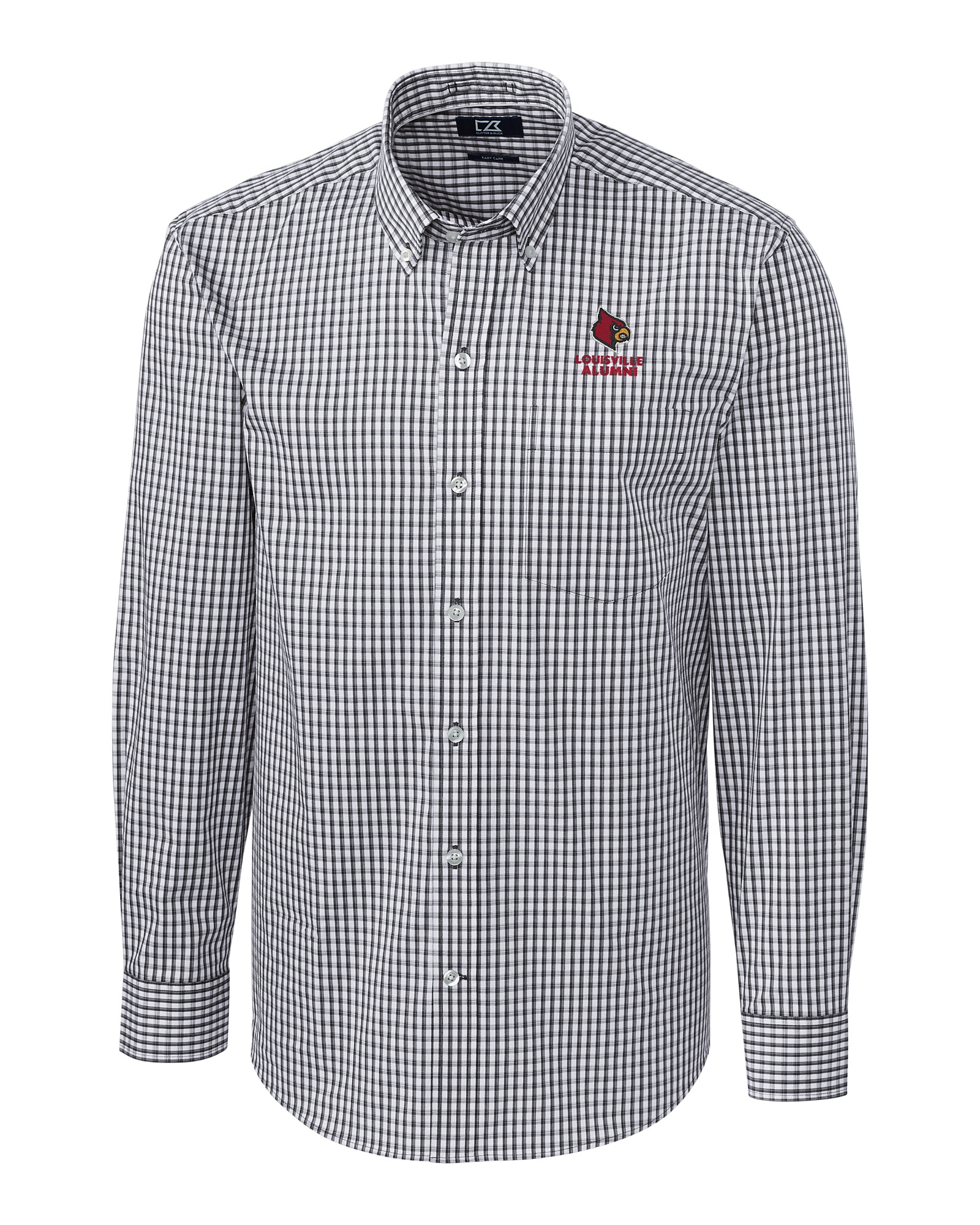 Louisville Cardinals Cutter & Buck Alumni Logo Advantage Tri-Blend Pique Long  Sleeve DryTec Polo - Gray