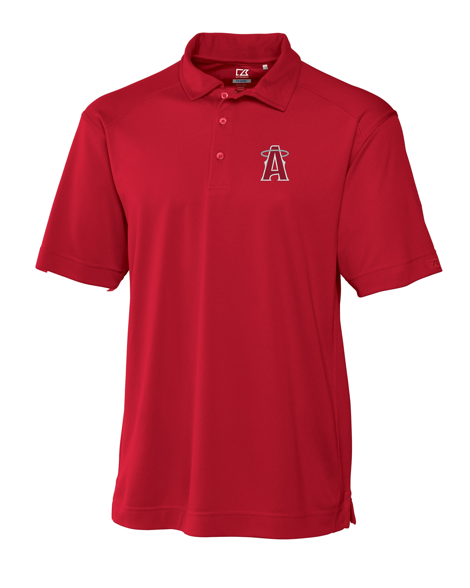 Los Angeles Angels City Connect Cutter & Buck CB Drytec Genre Textured  Solid Mens Big and Tall Polo - Cutter & Buck