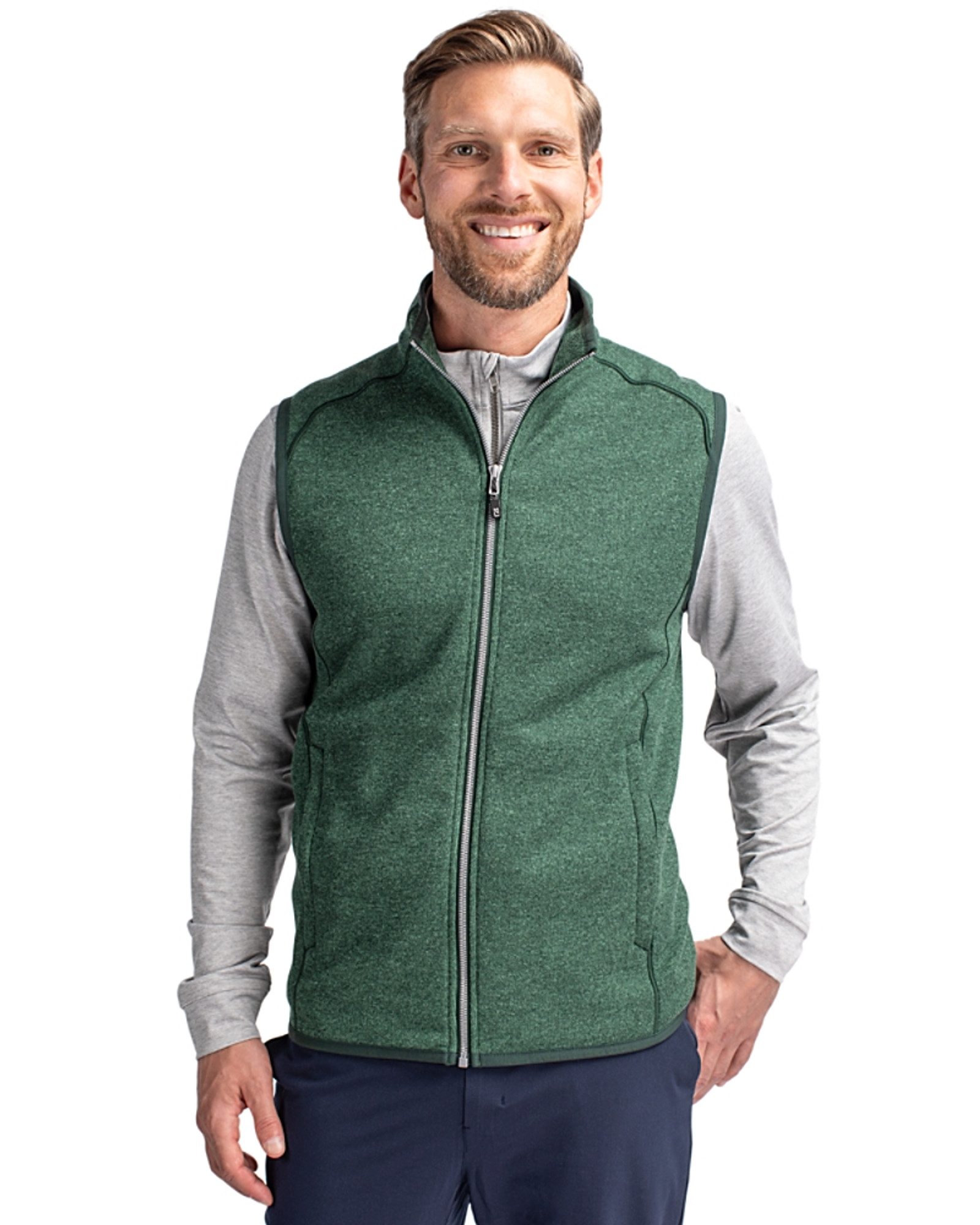 San Diego Padres Cutter & Buck Mainsail Sweater-Knit Mens Big and Tall Full  Zip Vest - Cutter & Buck