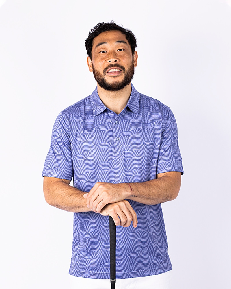 Cutter & Buck Big & Tall Heather Wave Print Polo Cutter & Buck