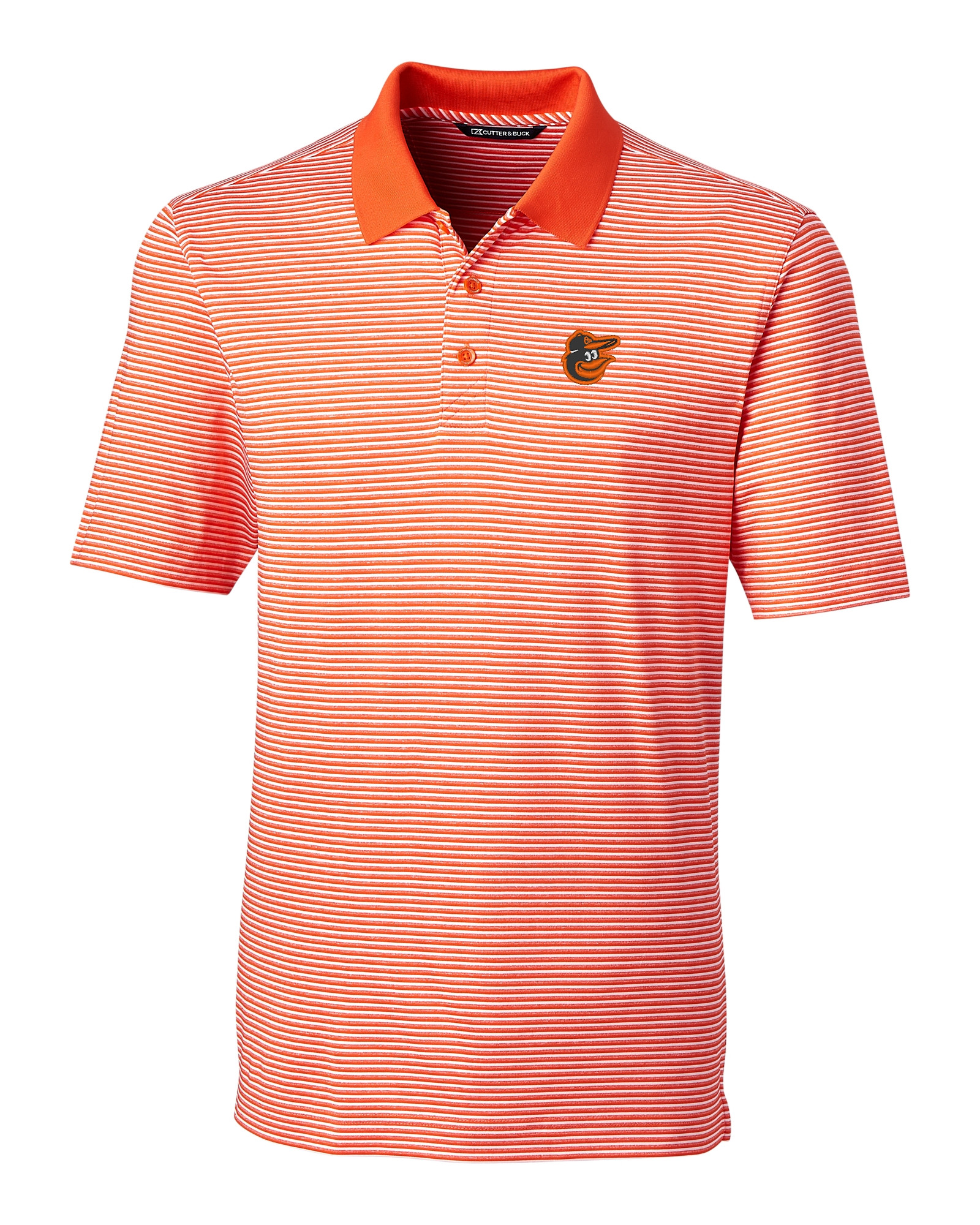 Baltimore Orioles Cutter & Buck Forge Tonal Stripe Stretch Mens Big and Tall Polo