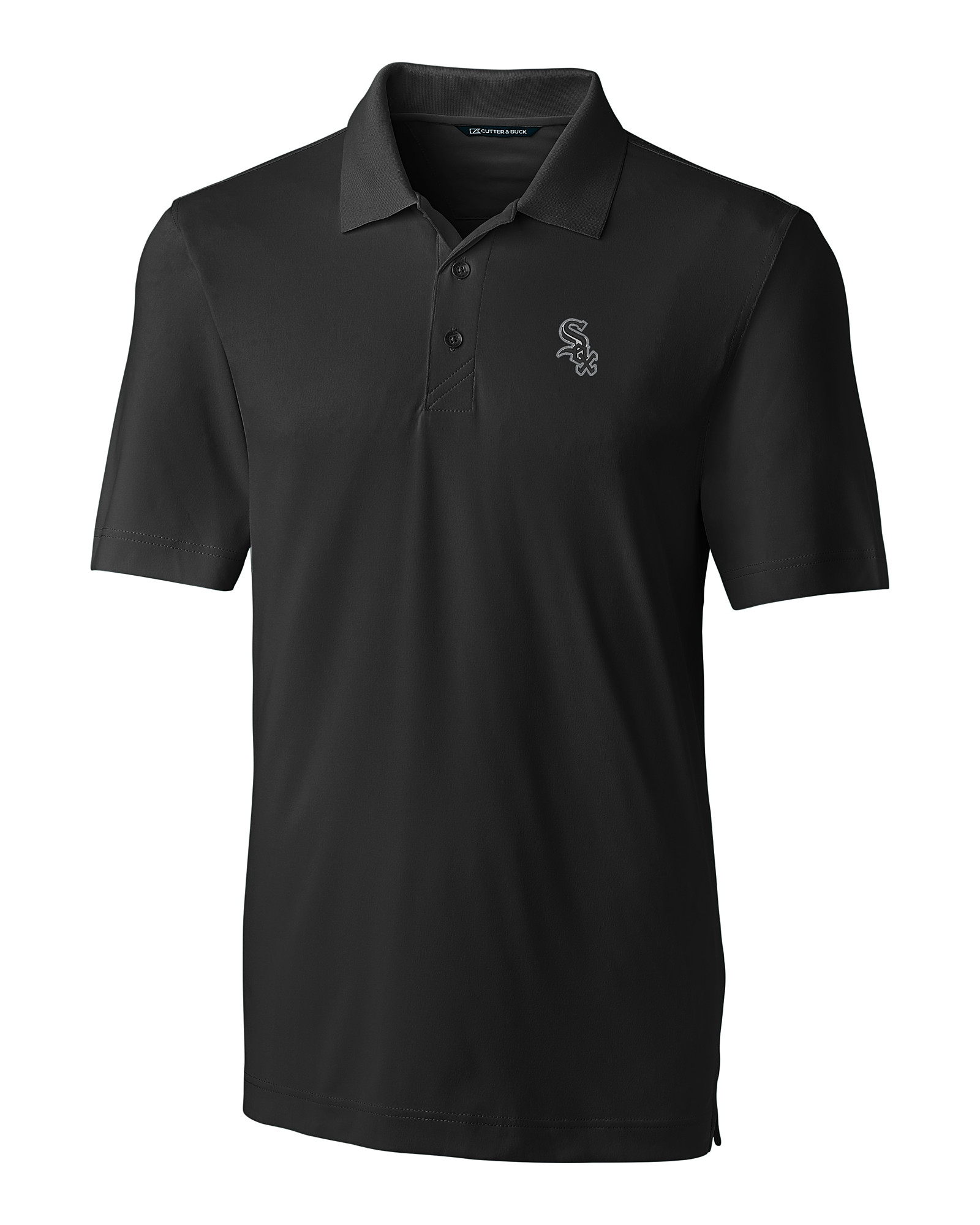 Chicago White Sox Polo Shirt Men’s Large Golf Collar Black Short Sleeve  Cotton