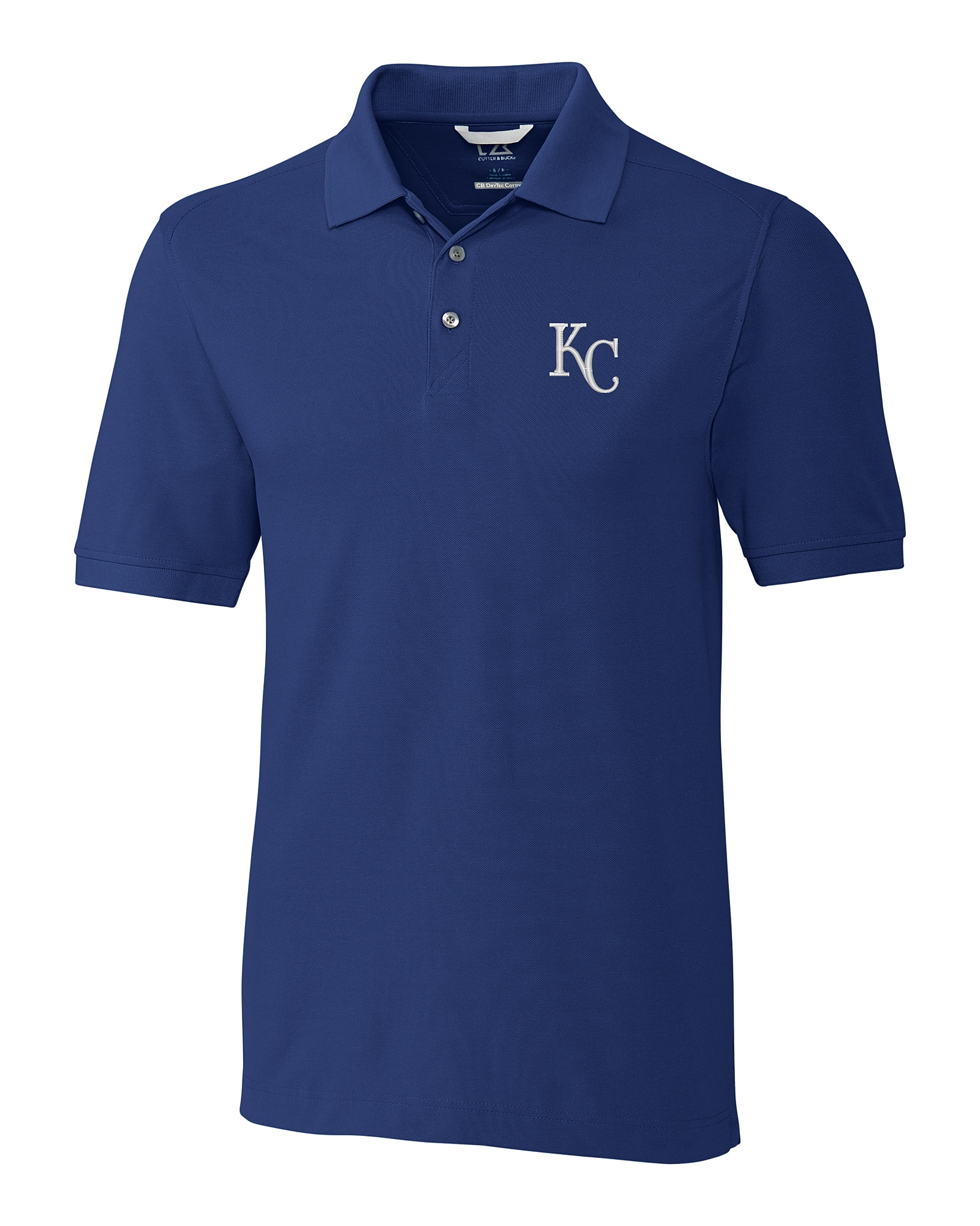 Kansas City Royals Cutter & Buck Advantage Tri-Blend Pique Mens Long Sleeve Polo