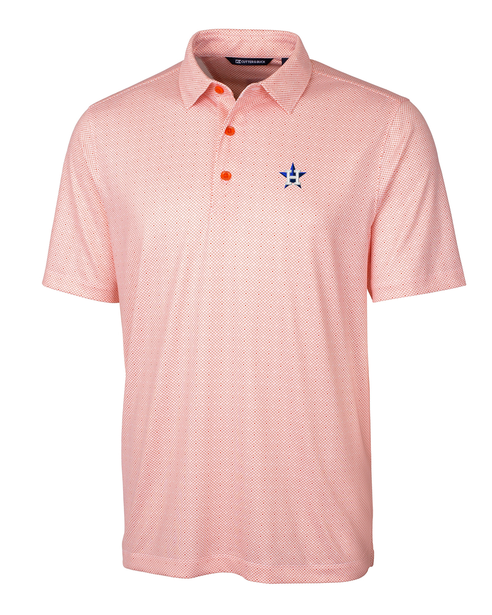 Houston Astros Cutter & Buck Prospect Textured Stretch Mens Short Sleeve  Polo - Cutter & Buck