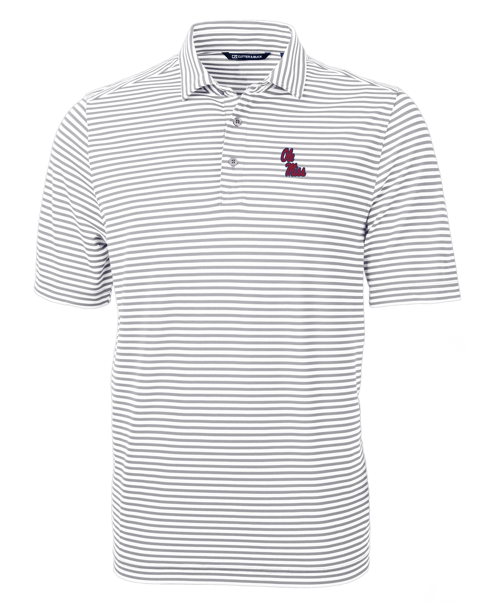 Men's Antigua Heathered Black/Red Ole Miss Rebels Esteem Polo