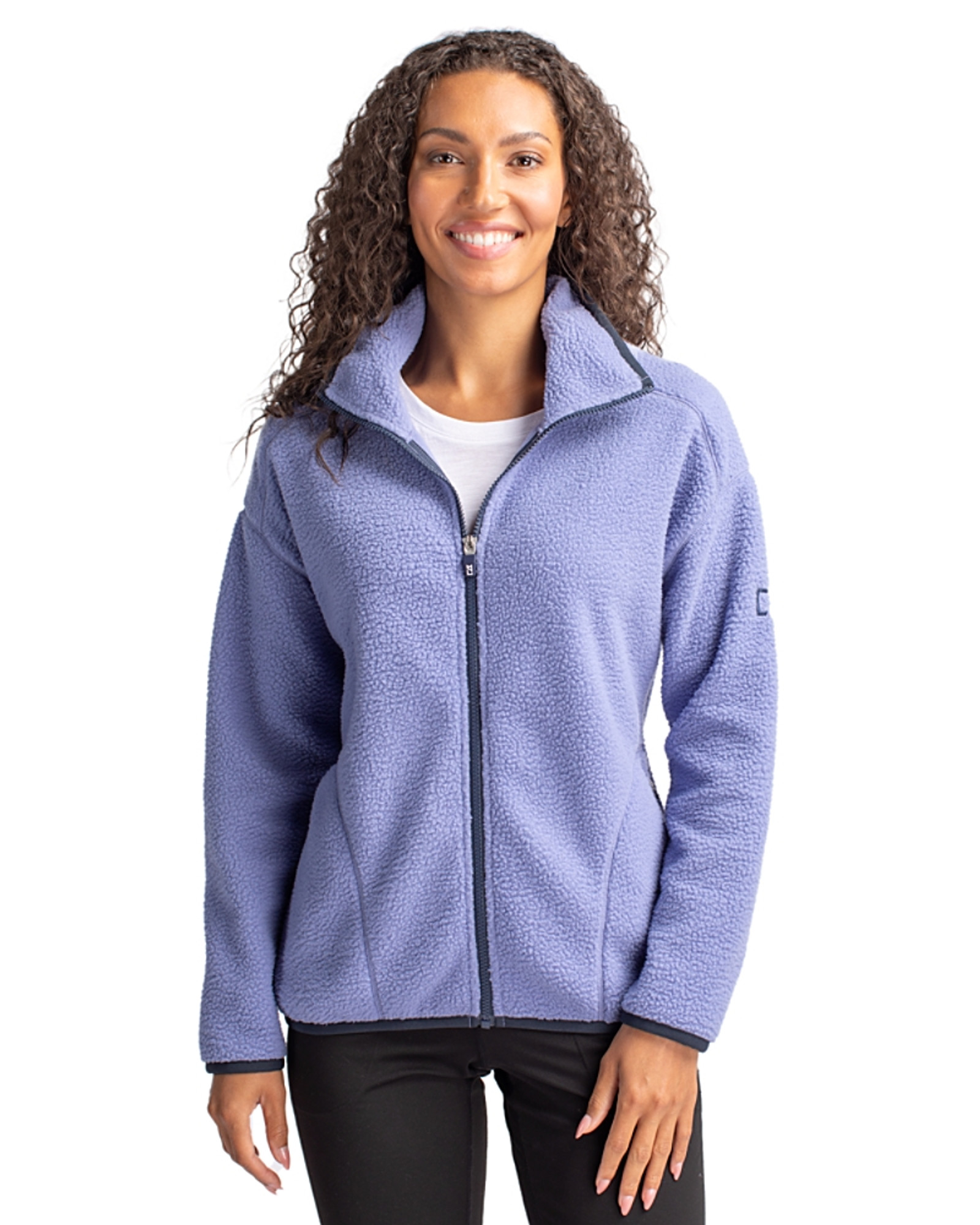 Women's Cutter & Buck Gray Louisville Cardinals Charter Eco Recycled Full-Zip Jacket Size: Large