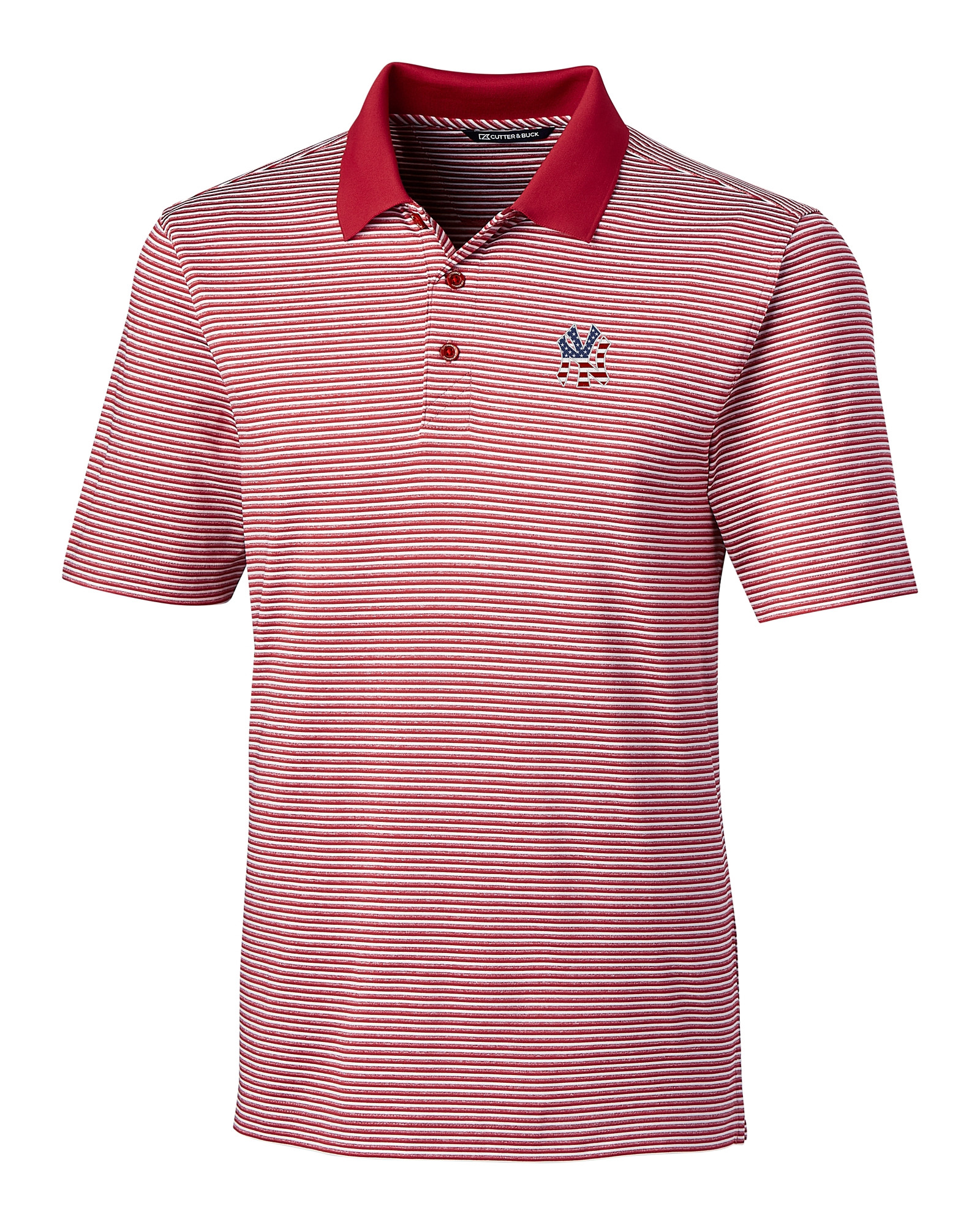 New York Yankees Cutter & Buck Virtue Eco Pique Recycled Mens Polo