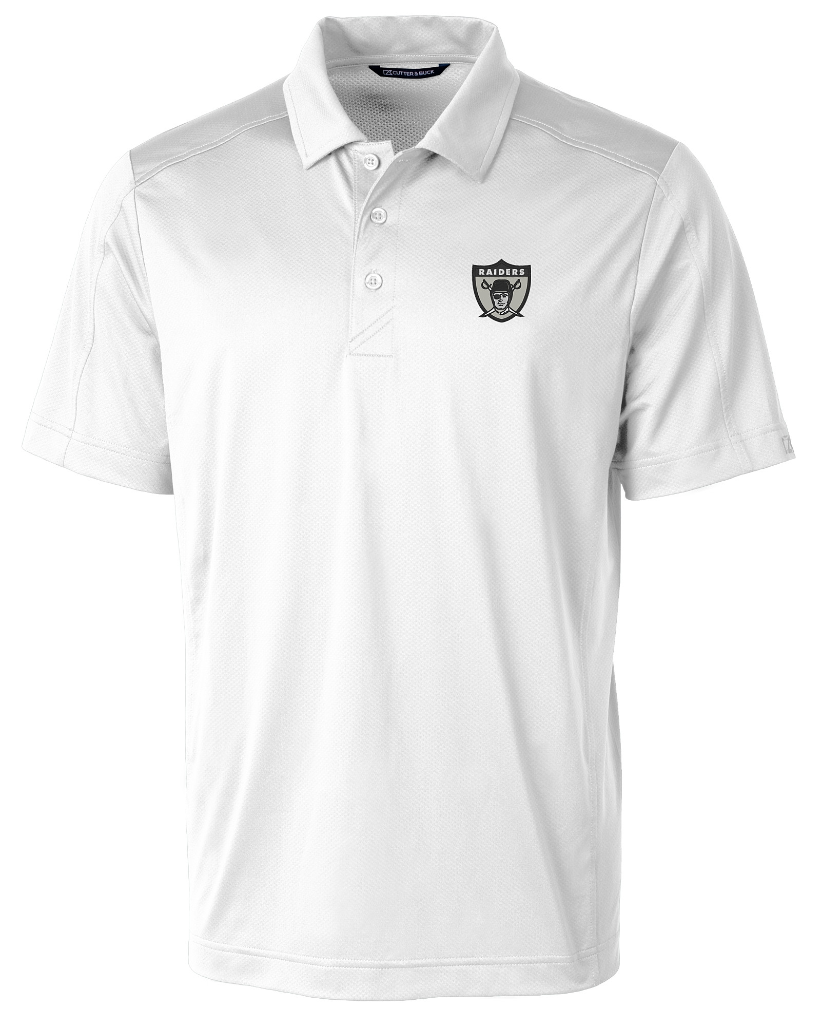 Las Vegas Raiders Striped Polyester Polo