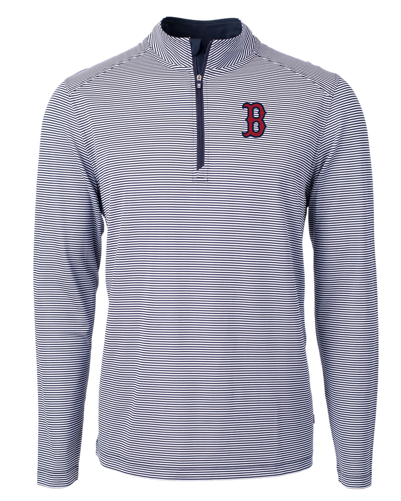 Boston Red Sox Cutter & Buck Forge Pencil Stripe Stretch Polo - White