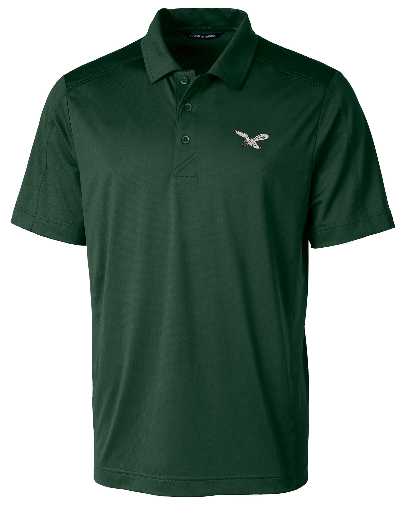 Philadelphia Eagles Historic Cutter & Buck Prospect Textured Stretch Mens  Short Sleeve Polo - Cutter & Buck