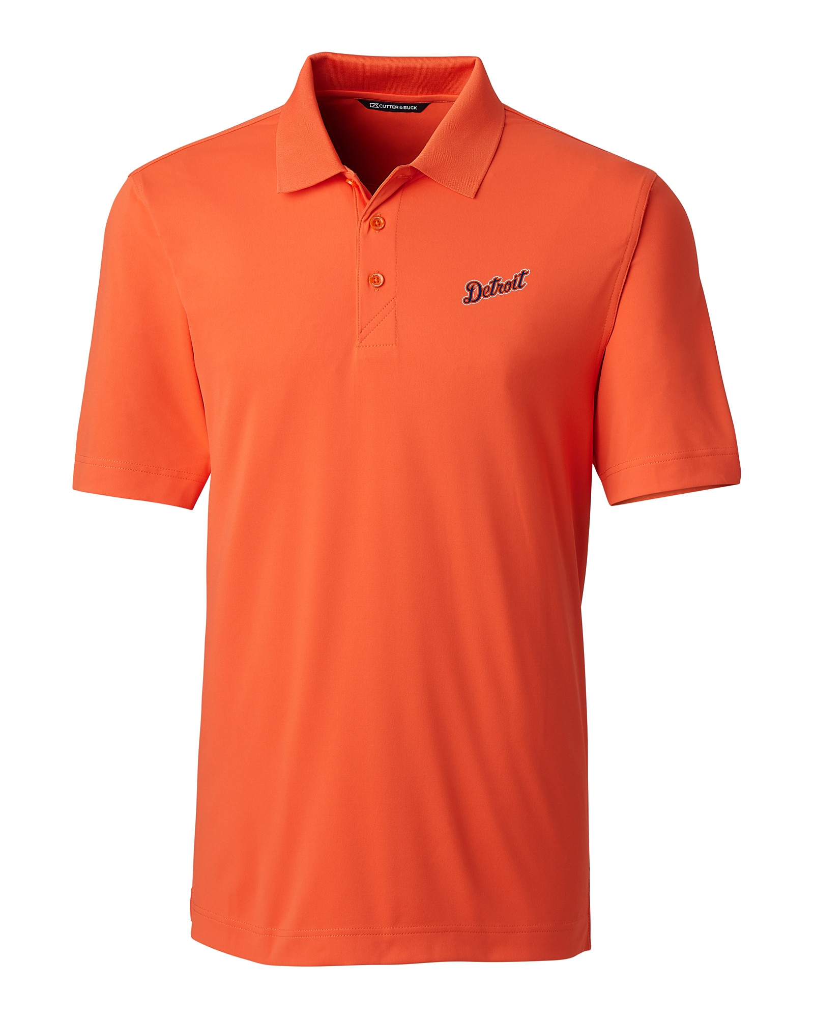 Men's Cutter & Buck Orange Detroit Tigers Big & Tall Forge Stretch Polo