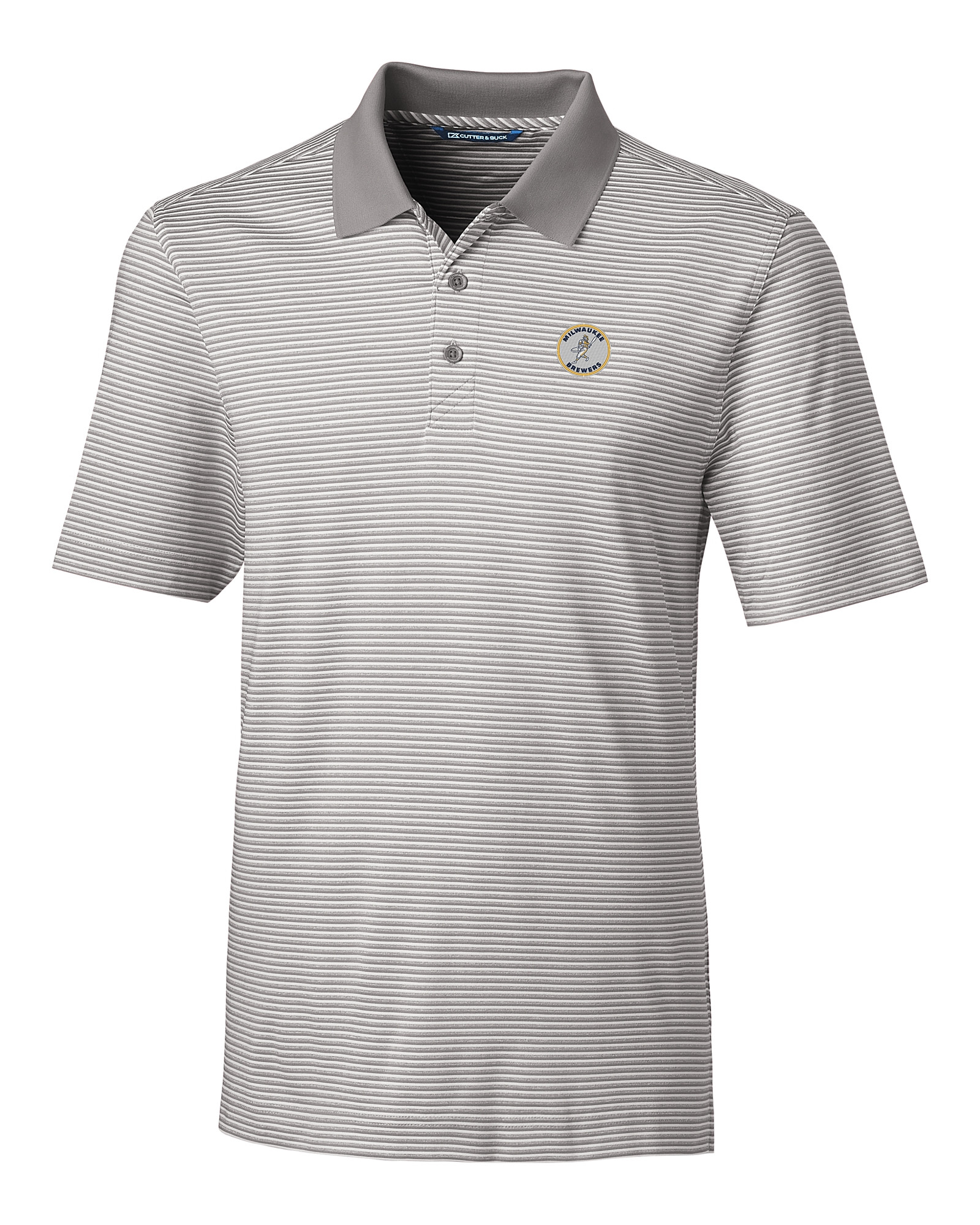 Milwaukee Brewers Cutter & Buck Forge Stretch Mens Polo
