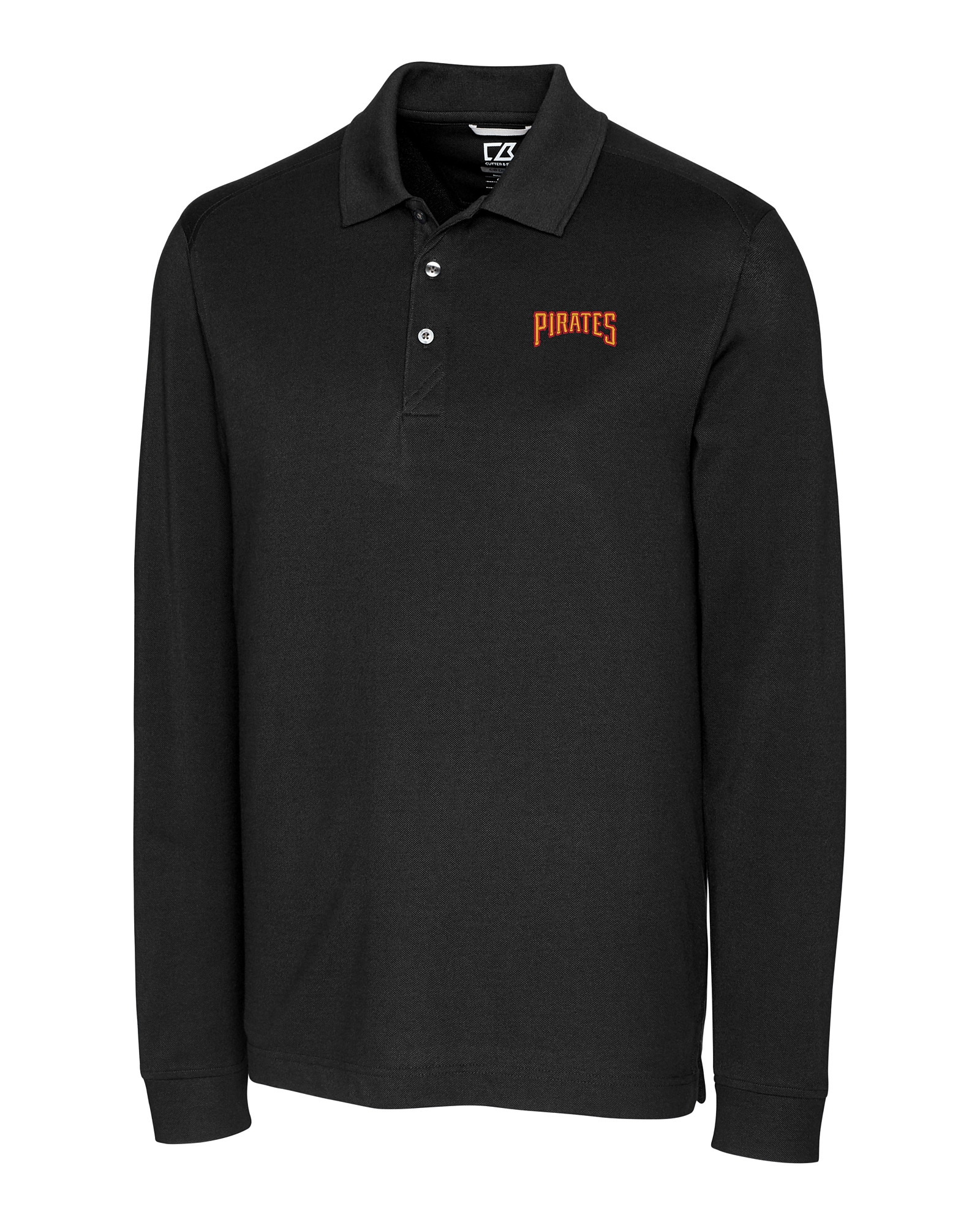 Pittsburgh Pirates Cooperstown Cutter & Buck Advantage Tri-Blend Pique Mens  Long Sleeve Polo - Cutter & Buck