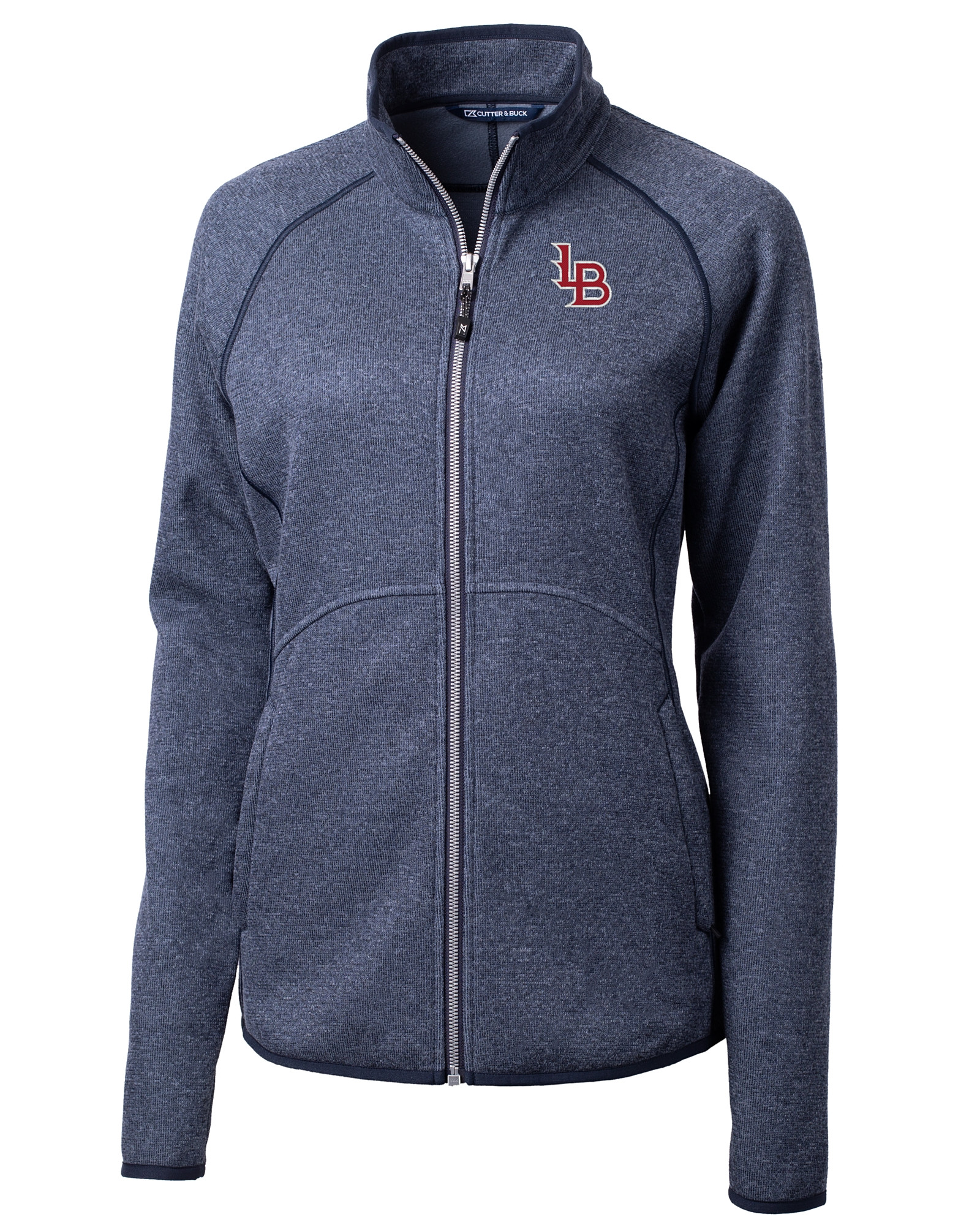 Boston Red Sox Cutter & Buck Mainsail Sweater-Knit Hoodie Womens Full Zip Jacket