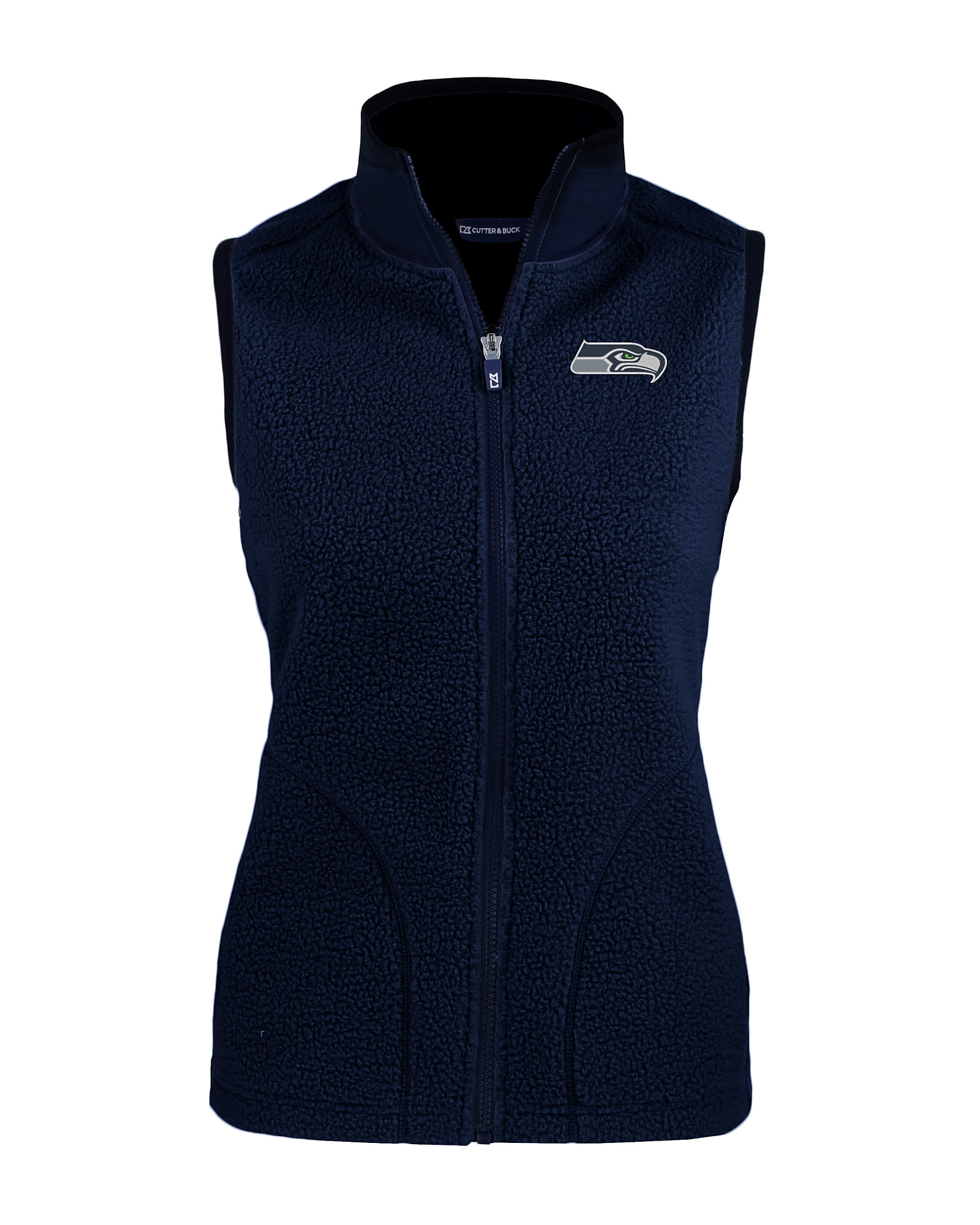 Seattle Seahawks Cutter & Buck Cascade Eco Sherpa Fleece Womens Vest