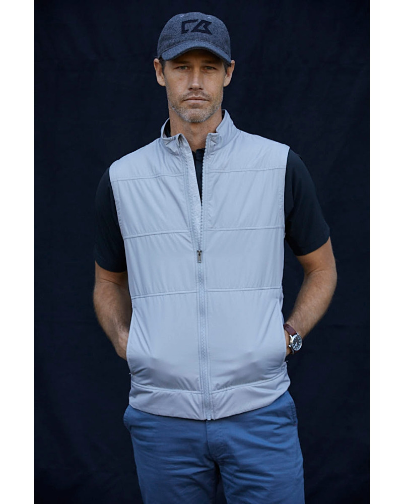 Cutter & Buck Stealth Hybrid Quilted Mens Big and Tall Windbreaker Vest