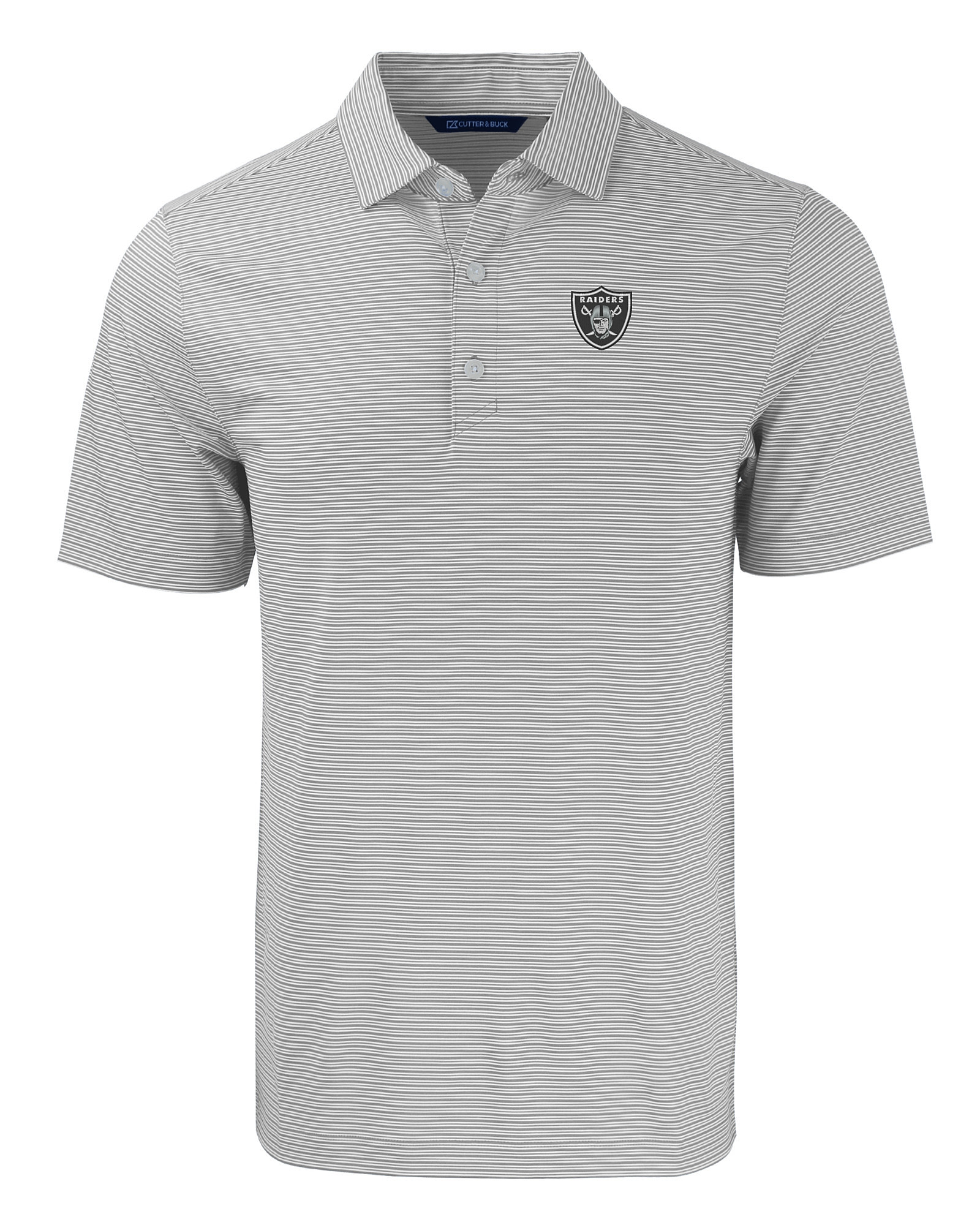 Las Vegas Raiders Cutter & Buck Forge Eco Double Stripe Stretch Recycled Mens  Polo - Cutter & Buck