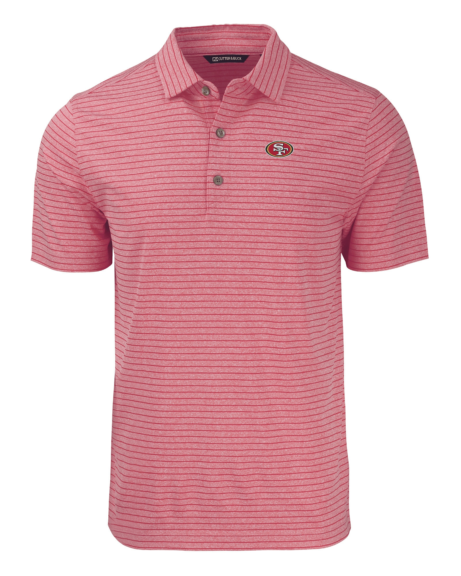 Cutter & Buck Forge Eco Heather Stripe Stretch Recycled Mens Polo - Cutter  & Buck