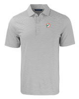 Miami Dolphins Historic Cutter & Buck Forge Eco Double Stripe Stretch Recycled Mens Big &Tall Polo POLWH_MANN_HG 1