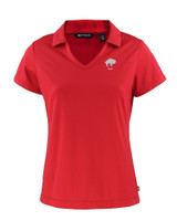 Buffalo Bills Historic Cutter & Buck Daybreak Eco Recycled Womens V-neck Polo Red Mannequin