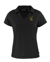 Pittsburgh Steelers Historic Cutter & Buck Daybreak Eco Recycled Womens V-neck Polo Black Mannequin
