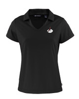 Arizona Cardinals Historic Cutter & Buck Daybreak Eco Recycled Womens V-neck Polo Black Mannequin