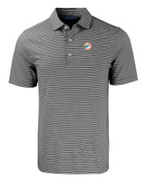 Miami Dolphins Historic Cutter & Buck Forge Eco Double Stripe Stretch Recycled Mens Polo BLWH_MANN_HG 1