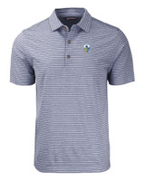 Los Angeles Chargers Historic Cutter & Buck Forge Eco Heather Stripe Stretch Recycled Mens Polo NVH_MANN_HG 1